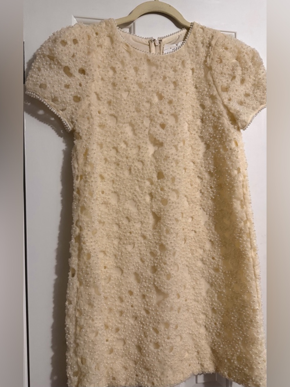 Endless Love. Cream Beaded Textured Dress. NWT. Size XS